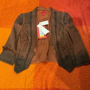 Vero Moda Chocolate Leather Jacket